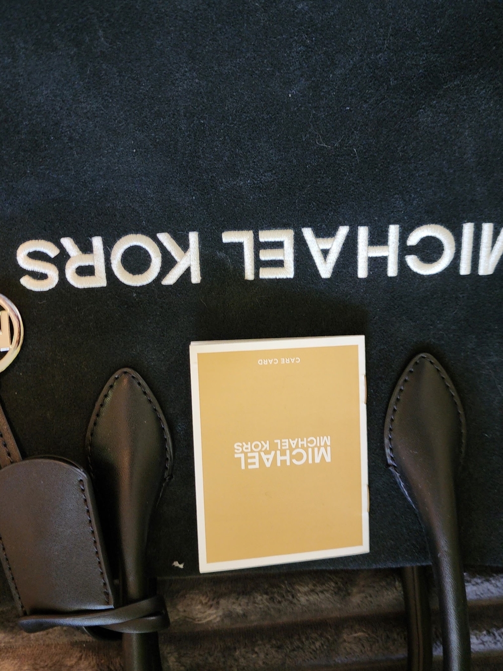 Michael Kors Black Tote with Cream Logo Detail - Picture 3 of 4